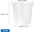 TRUEDAYS 4 Pack Orchid Pots with Holes, 6 Inch Clear Plastic Pots for Plants, Flowers...