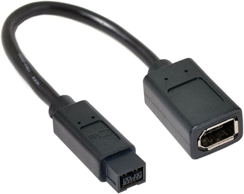 JSER IEEE 1394 6Pin Female to 1394b 9Pin Male Firewire 400 to 800 Cable 20cm Firewire 800 400 Cable 6 Feet 9 Pin to 6 Pin...