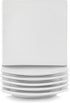 10 Strawberry Street Ceramic Simply White 6" Coupe Square Appetizer Plate, Set of 6...