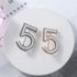 Crystal Pearls Lucky Number Five Brooch for Women Girl Men Fashion Lapel Pins Corsage Scarf Pin Rhinestones Breastpin for Wedding Party Banquet Cl...