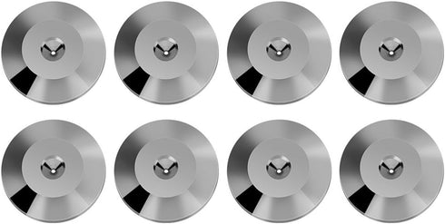 8 Pcs 25 x 4mm Universal Copper Speaker Spikes Pads Speaker Shock Base Pad Isolation Stand Feet Cone Base Mats Floor Disc(Black)...
