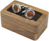Rustic Black Walnut Wooden Round Cufflinks Tie Clips With Organizer Box for Men...