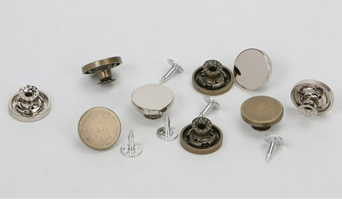 10Pcs Jeans Buttons - Metal Flat Jeans Replacement Buttons Suspender Trousers Alloy Buttons (17mm, Pure Black)...