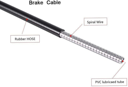 Brake Cable Housing,Bicycle Brake Cable Housing, Bicycle Brake Cable Gear Wires Bikes Replacement Accessory for Mountain Road Bike,3 Meters (Black...