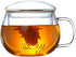14oz Tea cup with steeper and lid, heat-resistant borosilicate glass clear tea cup for loose leaf tea, blooming tea and tea bags - ideal for tea l...