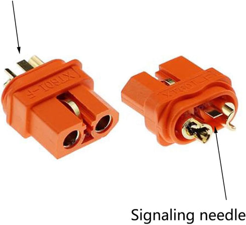 5Pcs XT60i Connector XT60I-F Plug Female with Sheath Housing for RC Lipo Battery FPV Drone Solar Batteries...