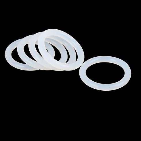 X AUTOHAUX Silicone O-Rings, 28mm OD 21mm ID 3.5mm Width VMQ Seal Gasket for Compressor Valves Pipe Repair, White, Pack of 50...