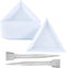 PH PandaHall Bead Sorting Trays, 20pcs Triangle Jewelry Plate Painting Pigment Tray Plastic Art Crafts Storage Plate with 2pcs Handy Tweezers with...