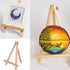 9.45 Inch Adjustable Mini Wood Easels Tabletop Painting Easel Stand for Artist Cards Phone Photos, Portable Triangle Tabletop Canvas Holder for Pa...