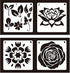 40 Pcs Floral Painting Stencils 6x6 Inches flower stencils for painting, Scrapbook and Art Projects (2 IDENTICAL Sets)...