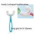 2 PCS U-Shaped Kids Toothbrush, Soft Manual Training Toothbrush for Kids 6-12 Years (Pink +Blue)...