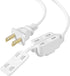 ETL Certified 2-Pack SPT2 16AWG 2 Prong Power Extension Cord, 13 Amp 1625 Watts, VSEER Polarized 3 Outlets with Safety Cap Protect for Home Office...