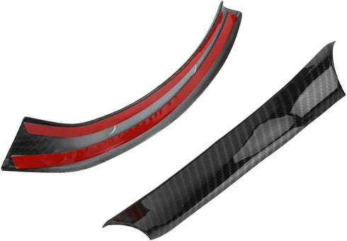 Keenso 2Pcs Car Interior Steering Wheel Carbon Fiber Decorative Decor Cover Trim for Stelvio/Giulia...