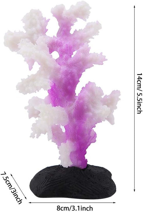 HEEPDD Simulation Aquarium Coral Anemone Silicone Luminous Bionic Plants Fish Tank Landscaping Supplies Aquarium Ornament(Purple)...