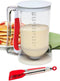 Waffles Batter Dispenser n Waffle Tongs Combo Set,Get Perfectly Fluffy Waffles Every Time! Batter Measuring Separator for Pancakes, Cupcake, Muffi...