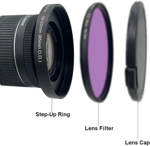 Step-up Ring for Mirrorless DSLR Cameras Camcorder Video Compatible with 52mm Lens to 85mm Lens Matte Box O.D, LingoFoto Lens Adapter Ring...