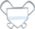 HOME PLATE WITH BASEBALL BATS FIELD DIAMOND BASE SPORTS COOKIE CUTTER MADE IN USA PR2540...