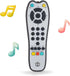 Kids Musical TV Remote Control Toy with Soft Light and Sound, Adjustable Volume Early Education Learning Remote Toy with English,French,Spanish Gi...