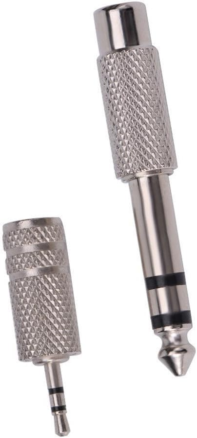 Nightwolf 8 Pieces Audio Adapter Headphone Adapter Gold Stereo Adapter 6.35mm 1/4inch to 3.5mm 1/8inch 3.5 mm to 2.5mm Mic Plug Adapter Connector...