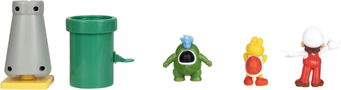 Super Mario Action Figure Playset 2.5-Inch Desert Diorama Set...