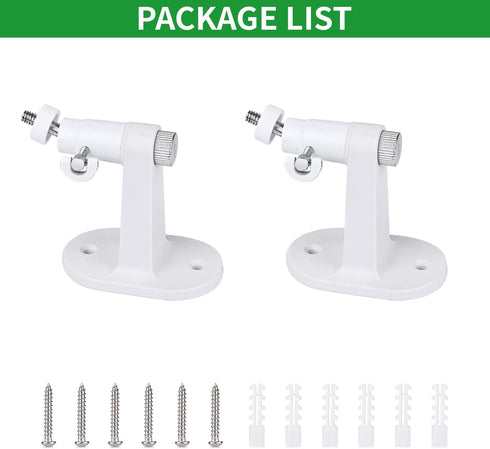 2Pack Adjustable Security Wall Mount Bracket for Google Nest Cam Outdoor or Indoor, Battery, Perfect View Angle for Your Security Camera System - ...