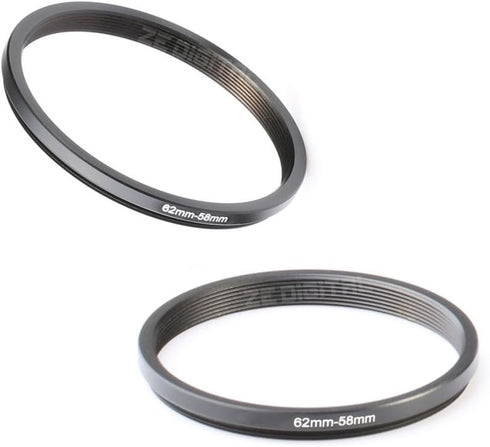 K&F Concept 11 Pieces Step Down Filter Adapter Rings Set, Metal Step Down Filter Adapter Ring Kit 43-37mm 52-43mm 55-52mm 58-55mm 62-58mm 67-62mm ...