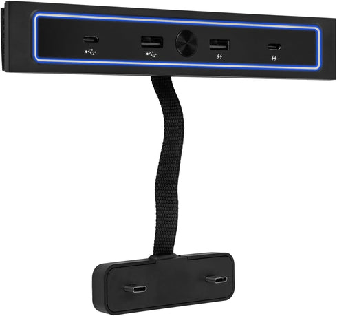 CICMOD Car USB Charger for Tesla Model 3/Y 2021 2022 2023 Multi Port USB Hub Docking Station with Touch Control Blue LED Light, Fit Center Console...