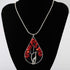 Zuo Bao Handmade Wire Wrapped Quartz Chips Tree Teardrop Pendant Necklace with Giraffe/Healing Jewelry Gift for Family (Garnet with Giraffe)...