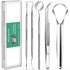 RONAVO Dental Tools, Plaque Remover for Teeth, Tongue Scraper, Tartar Remover, Professional Home Stainless Steel Dental Hygiene Oral Care Kit with...