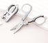 Folding Scissors, 2Pcs Stainless Steel Folding Scissors Pocket Portable Foldable Travel Scissors Small Craft Cutter, Silvery...