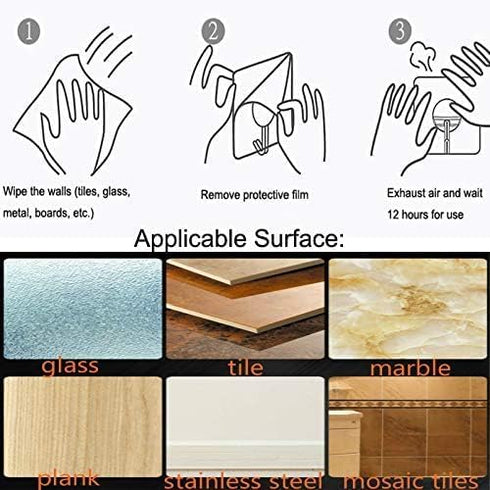 Wall Hooks for Hanging 15lb(Max) Heavy Duty Self Adhesive Hooks Transparent Waterproof Sticky Hooks for Keys Bathroom Shower Outdoor Kitchen Door ...