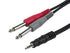 Monoprice 1/8-Inch TRS Male to Dual 1/4-Inch TS Male Cable - 3 Feet - Black, Connect Your iPod, iPhone, Android Smartphone To Pro Audio Gear...