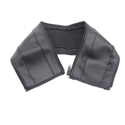 MINILUJIA Baby Stroller Armrest Bumper Handlebar Sleeve Cover Universal Handle Cover DustProof Protect PU Leather Case with Removable Zipper Black...