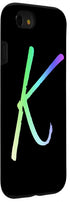 iPhone SE (2020) / 7 / 8 Initial K Phone Case Colorful Rainbow Bright Colors Letter K Case......