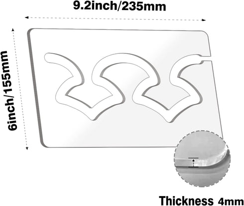 Free Motion Quilting Rulers and Templates Set Quilting Templates for Machine Quilting Quilting Supplies Quilting Design with Non-Slip Grips (Fan-S...