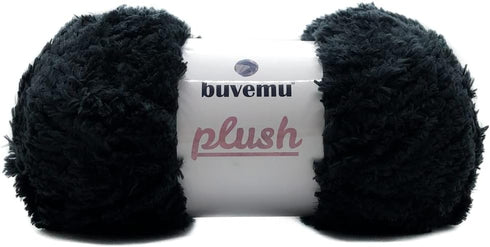 Plush Faux Fur Bulky Yarn, Super Soft Fluffy Fuzzy for Knitting Crocheting Crafting, 100 Gram (3.53 Ounces) 109 Yards (100 Meters) (Charcoal Black...