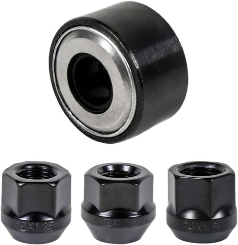 Universal Wheel Stud Installer Tool,Tire Stud Tool, M12x1.25 M12x1.5 M14x1.5, Iron, with 3/4" Hex Wheel Lug Nuts, Black...