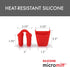 Dexas Micromitt Silicone Oven Mitts - Heat Resistant to 450°F, Set of 2, Dishwasher Safe, Non-Slip Grip, Red...