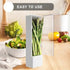 Herb Saver, Fresh Herb Keeper For Refrigerator, Cilantro Storage Container, Square Herb Saver Pod For Cilantro, Asparagus, Onion - Keeps Vegetable...