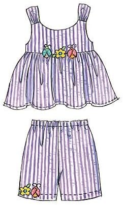 McCall's Patterns M6017 Toddlers'/Children's Tops, Dresses, Shorts and Pants, Size CF (4-5-6)...