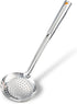 TENTA KITCHEN Dia 16CM Stainless Steel Skimmer/Slotted Spoon/Strainer Ladle With ABS Plastic Heat Resistant Handle...