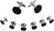 FM FM42 Mens Black Enameled Round Cufflinks Set for Clothing Shirts, Pack of 8...