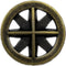 Bezelry 15 Pieces Asterisk Metal Antique Brass Color Metal Shank Buttons. 20mm (3/4 inch)...