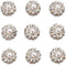 50 pcs Rhinestone Pearl Buttons Accessory Decoration Set for DIY Scrapbooking Embellishments Wedding Bouquet Flower Centre Home Decor 12mm (Silver...