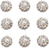 50 pcs Rhinestone Pearl Buttons Accessory Decoration Set for DIY Scrapbooking Embellishments Wedding Bouquet Flower Centre Home Decor 12mm (Silver...