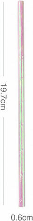 Foil Iridescent Pink Pearl Cocktail Paper Straws, Disposable 7.75 Inches, Pack of 100...
