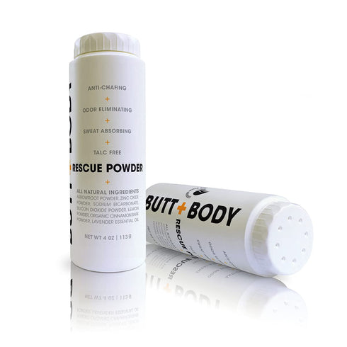 Butt & Body Rescue Powder - Whole Body Deodorant - Naturally Protects Skin & Eliminates Chafing, Rubbing, Sticking & Odors. No Talc. Made in USA -...