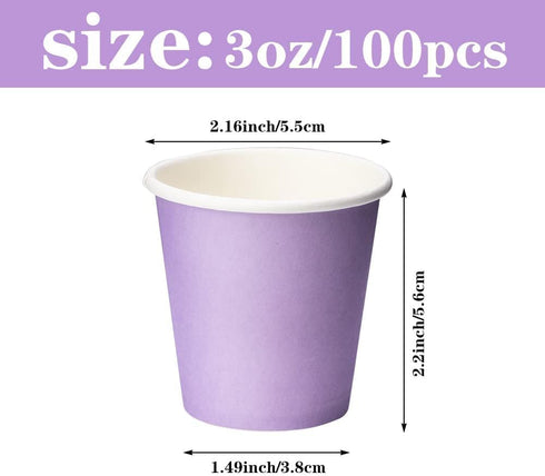 3 oz 100 Packs Small Disposable Mouthwash Cups Bathroom Paper Cups Espresso Paper Cups Paper Hot Cups for Snack Bathroom Espresso Perfect for Home...
