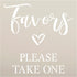Favors Please Take One Stencil by StudioR12 | Craft DIY Wedding Decor | Paint Wood Sign | Reusable Mylar Template | Select Size (12 inches x 12 in...
