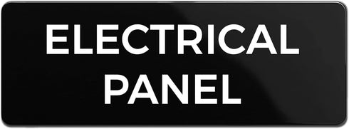 Electrical Panel Sign, Durable ABS Plastic with Full Adhesive Backing, Sign for Door or Wall, 2x6"...